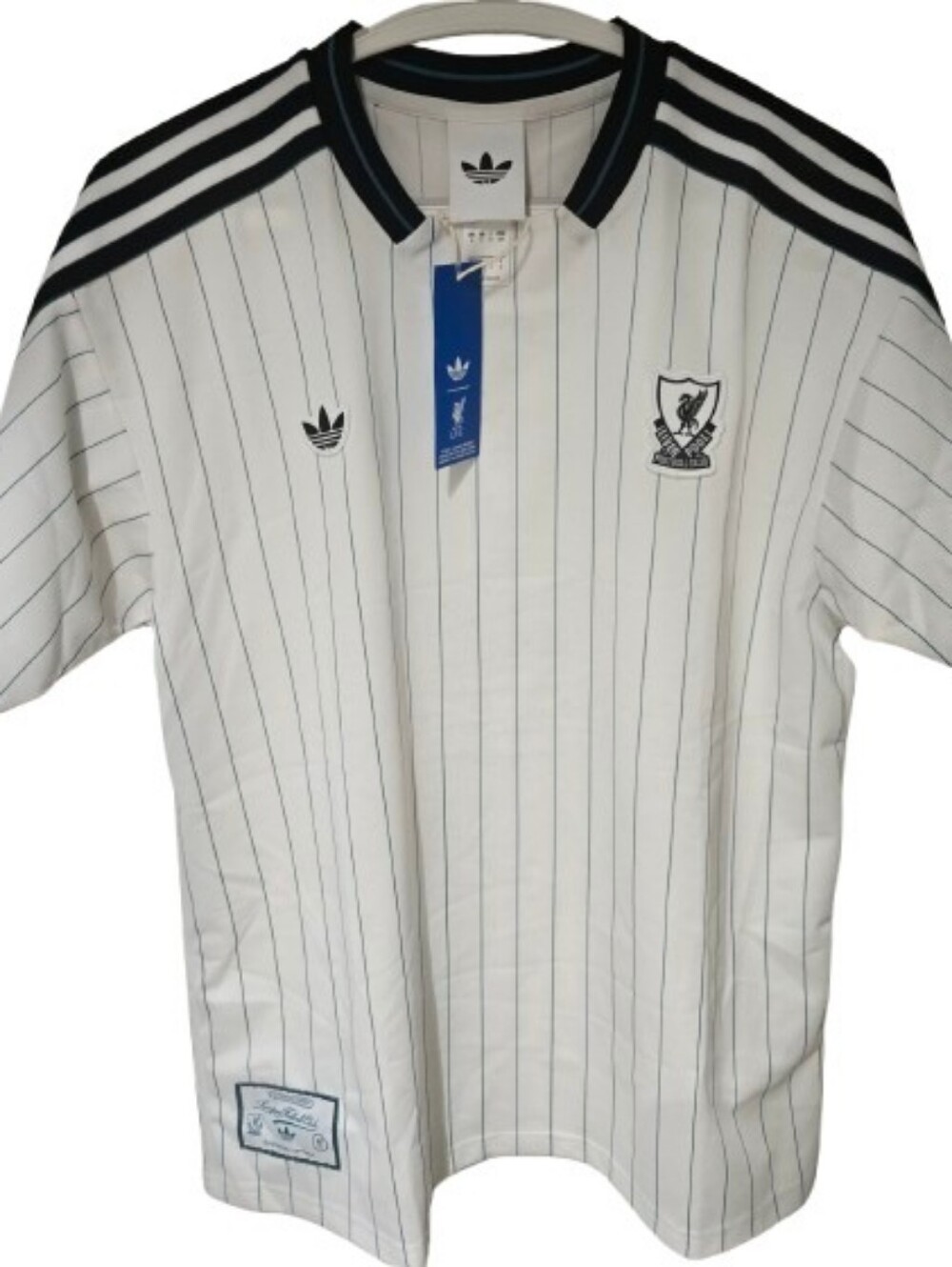 Adidas Originals Liverpool FC Pinstripe Retro Jersey Size S But Fits Like M NWT